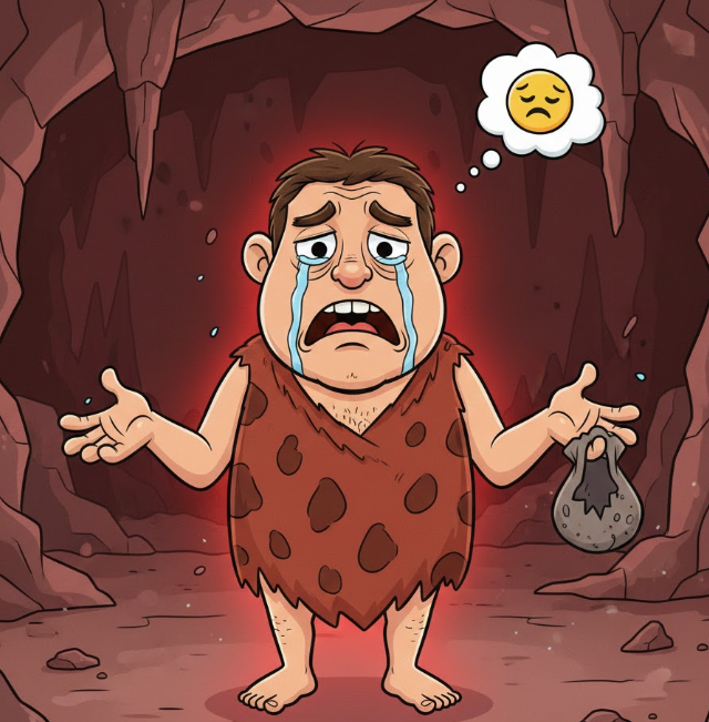 Pessoa triste procurando clientes manualmente