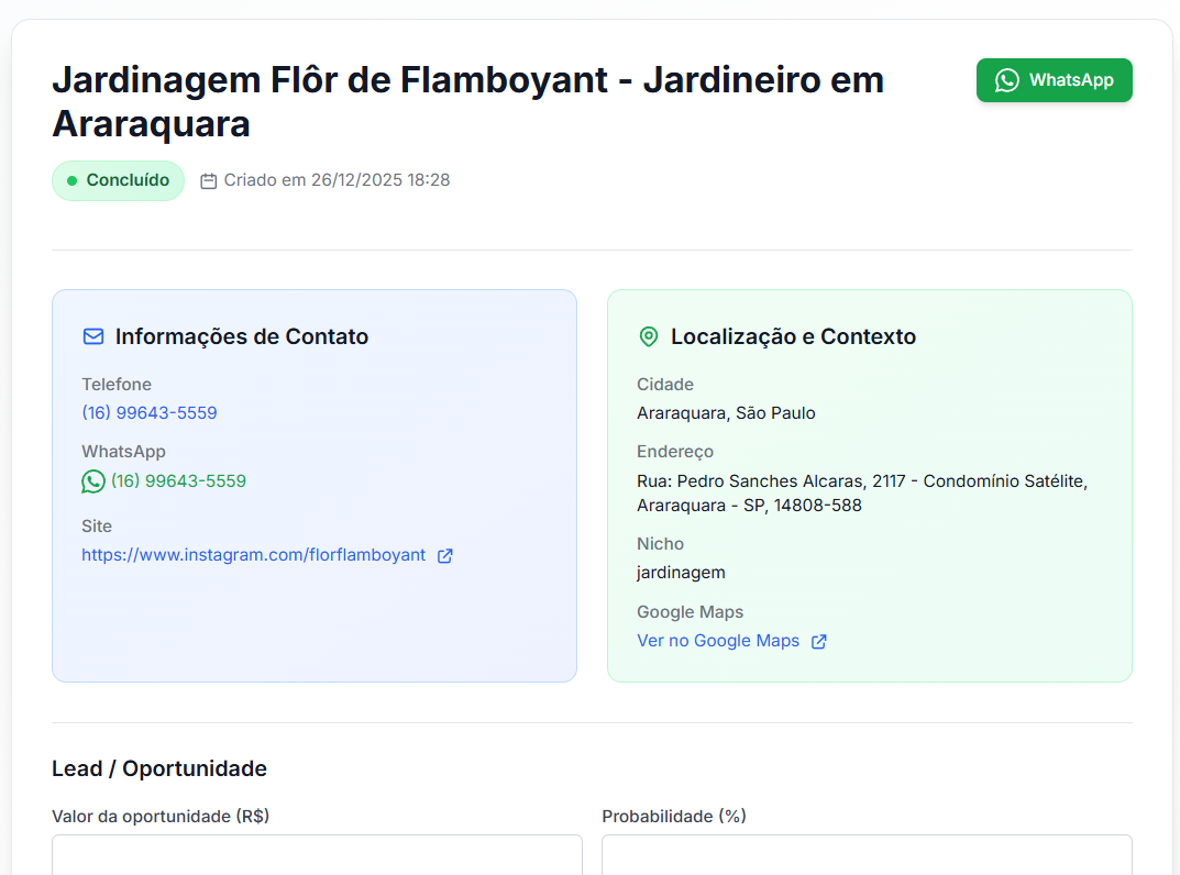 TUDO na sua mão: WhatsApp, telefone, e-mail, site